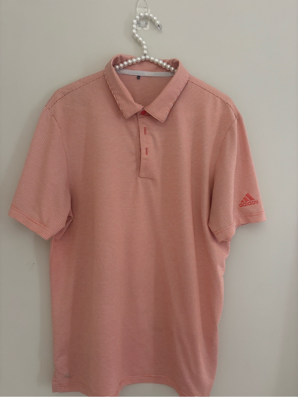 adidas Men’s Coral Stripe Polo Shirt M